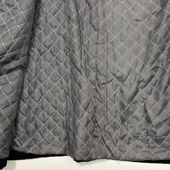 Utex Wool Blend Shirt Jacket Mens XL Burgundy Gray Plaid Quilted Lining Shacket - Picture 12 of 16